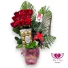 box elegance, rosas elegantes, box floral, Ferrero Rocher, vino de lujo, regalo gourmet, ocasiones especiales, elegancia floral, sorpresa única, celebración con estilo.